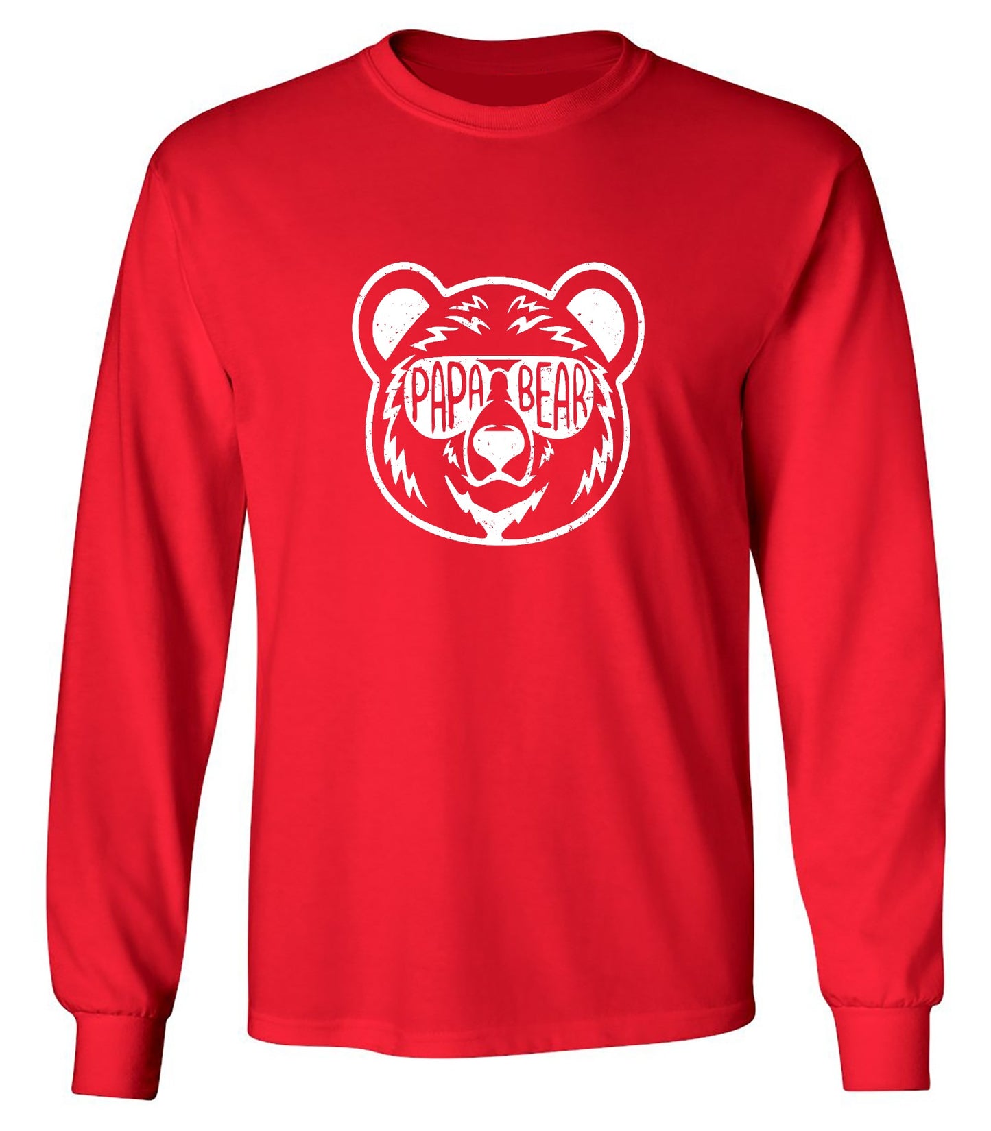 Funny T-Shirts design "Papa Bear - Fathers Day Shirt - Long Sleeve"