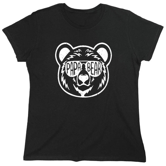 Funny T-Shirts design "Papa Bear - Fathers Day Shirt - Womens"