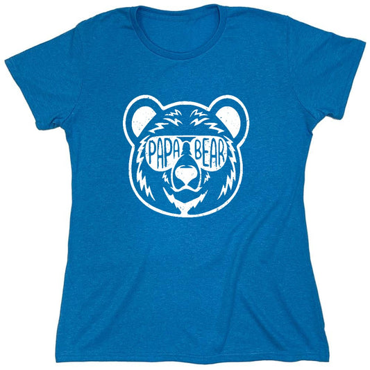 Funny T-Shirts design "Papa Bear - Fathers Day Shirt - Womens"