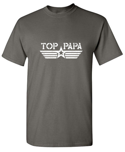 Funny T-Shirts design "Top Papa Fathers Day Tee"