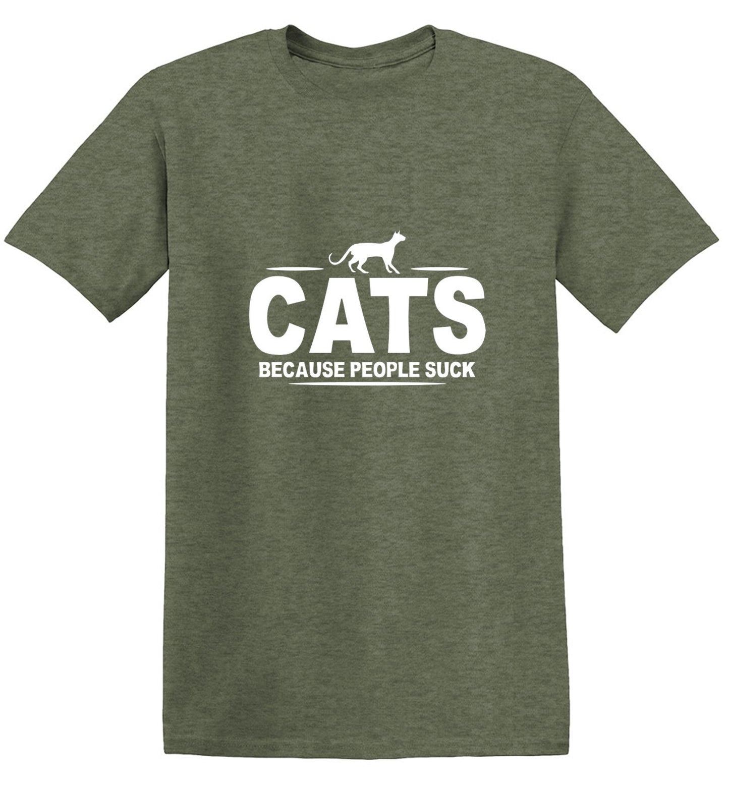 Funny T-Shirts design "CATS - Because People Suck"
