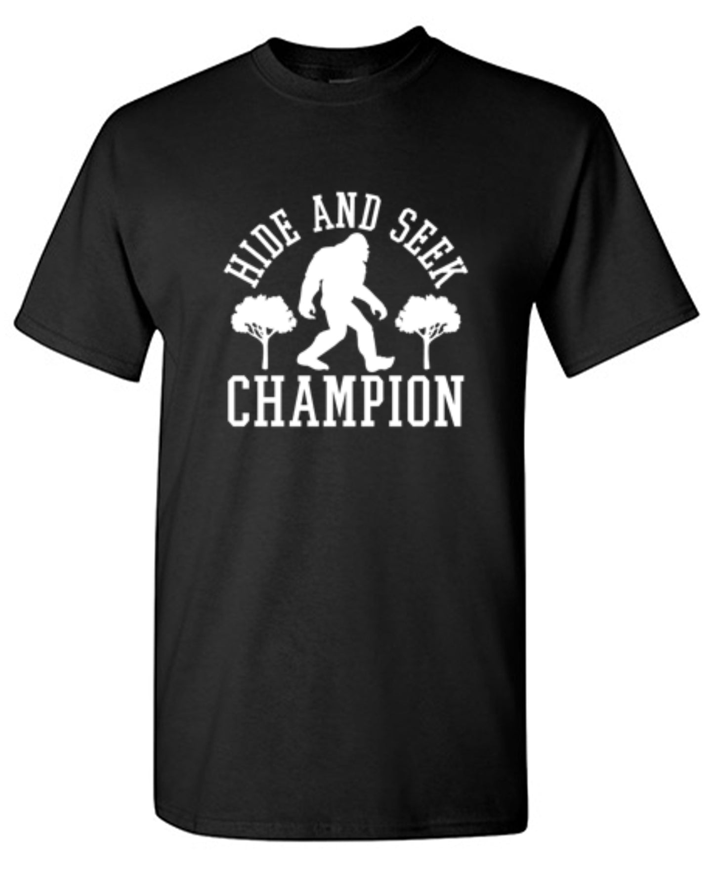 Funny T-Shirts design "Bigfoot - Hide And Seek Champion - Youth"