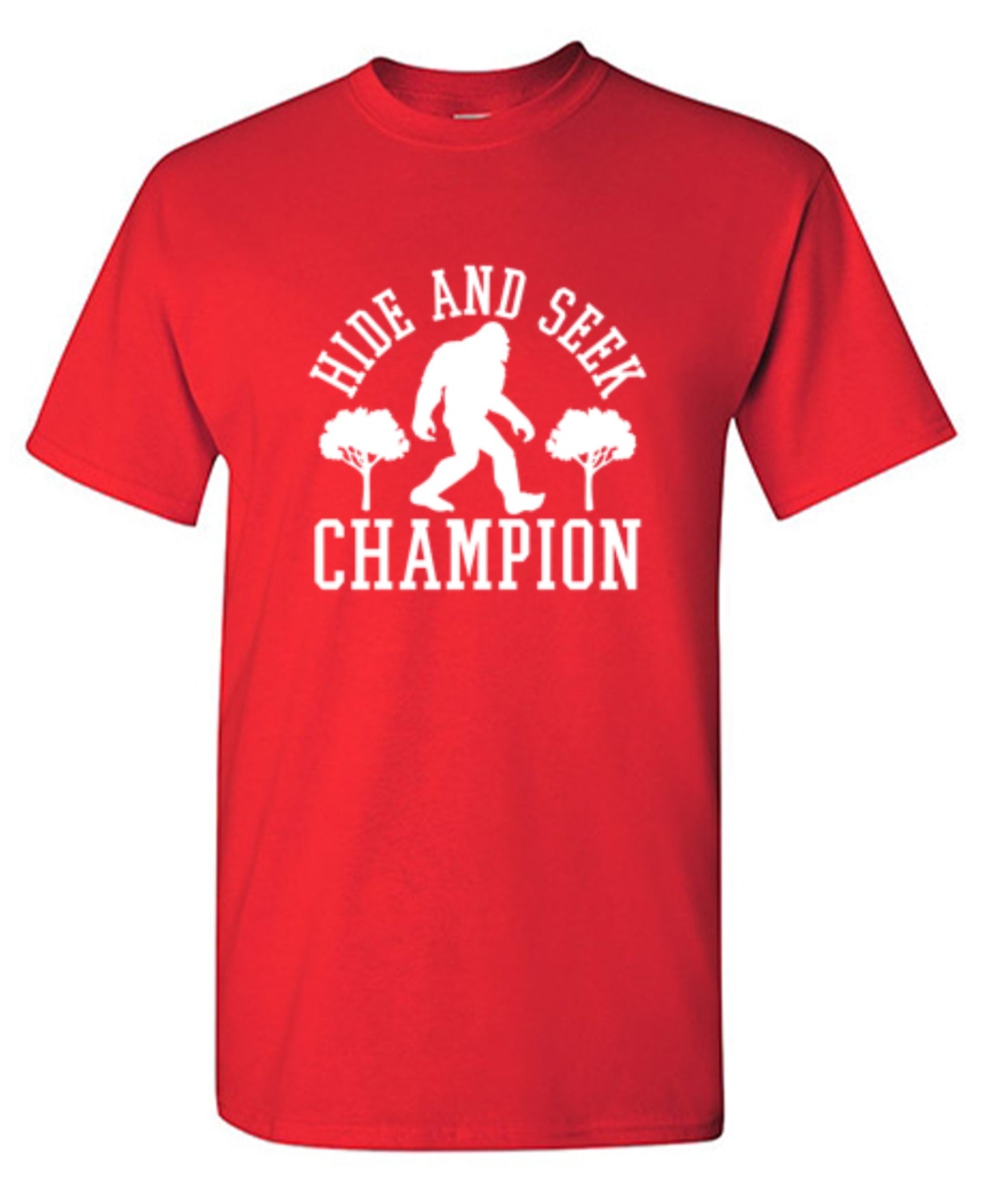 Funny T-Shirts design "Bigfoot - Hide And Seek Champion - Youth"