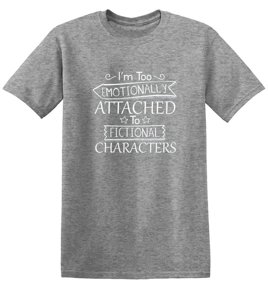 Funny T-Shirts design "I'm Too Emotionally Attached To Fictional Characters"