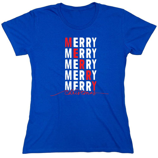 Funny T-Shirts design "Merry, Merry, Merry, Merry, Merry Christmas Shirt - Womens"