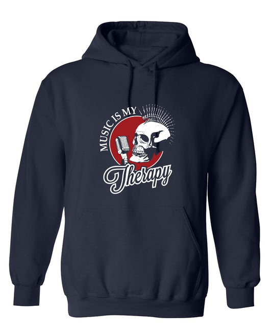 Funny T-Shirts design "Music is My Therapy Shirt - Hoodie"