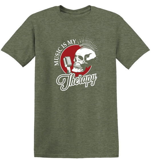 Funny T-Shirts design "Music is My Therapy Shirt"