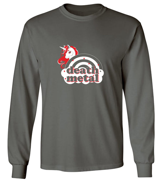 Funny T-Shirts design "Death Metal Funny T Shirt - Long Sleeve"