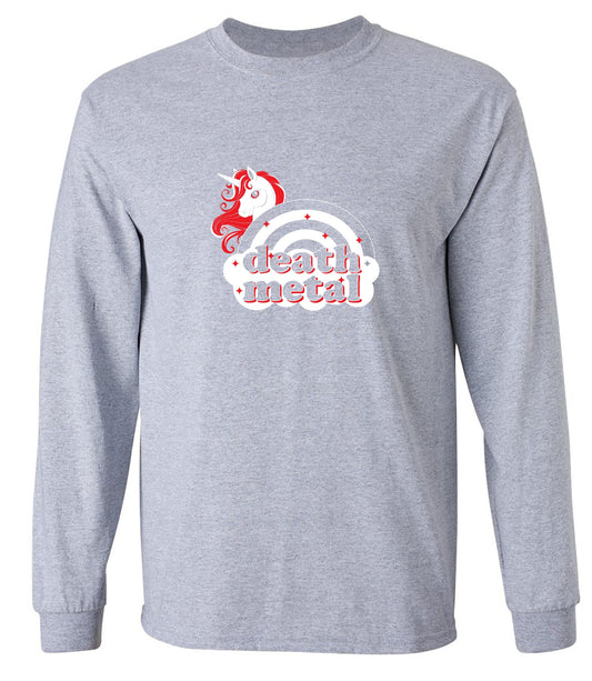 Funny T-Shirts design "Death Metal Funny T Shirt - Long Sleeve"