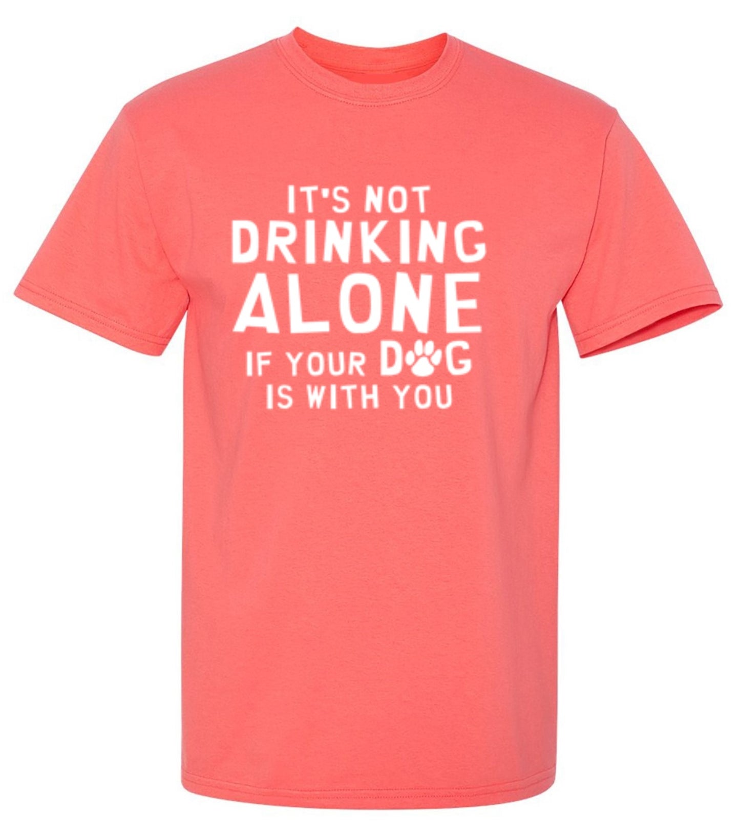 Funny T-Shirts design "It's Not Drinking Alone If Your Dog Is With You T-Shirt - Youth"