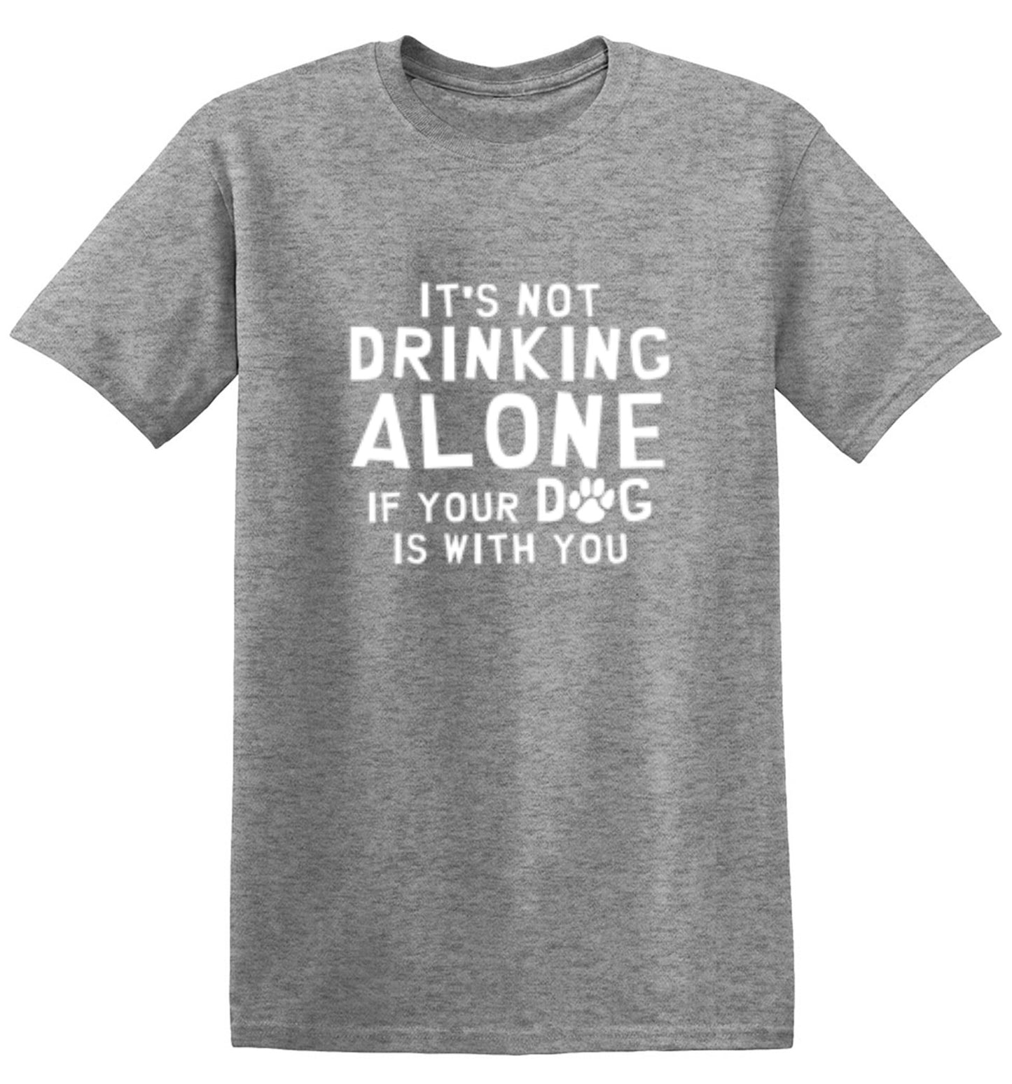 Funny T-Shirts design "It's Not Drinking Alone If Your Dog Is With You T-Shirt - Youth"