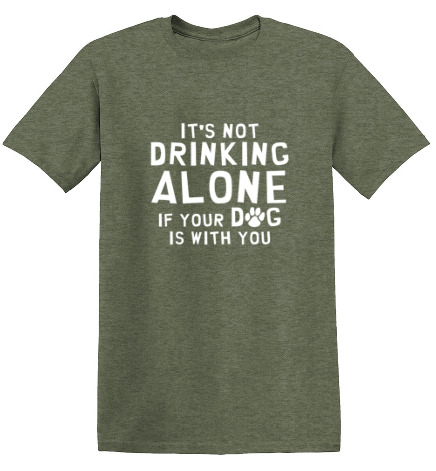 Funny T-Shirts design "It's Not Drinking Alone If Your Dog Is With You T-Shirt - Youth"