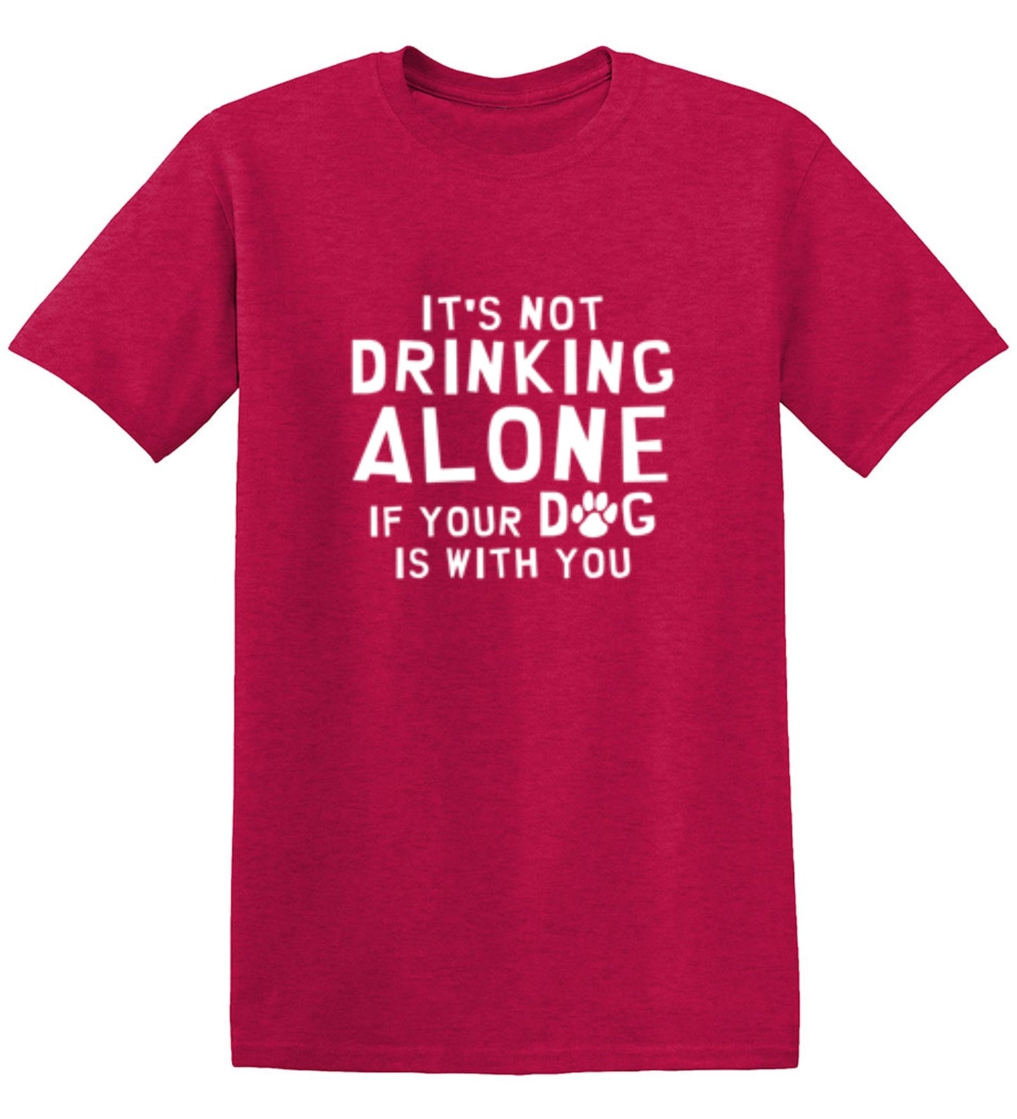 Funny T-Shirts design "It's Not Drinking Alone If Your Dog Is With You T-Shirt - Youth"