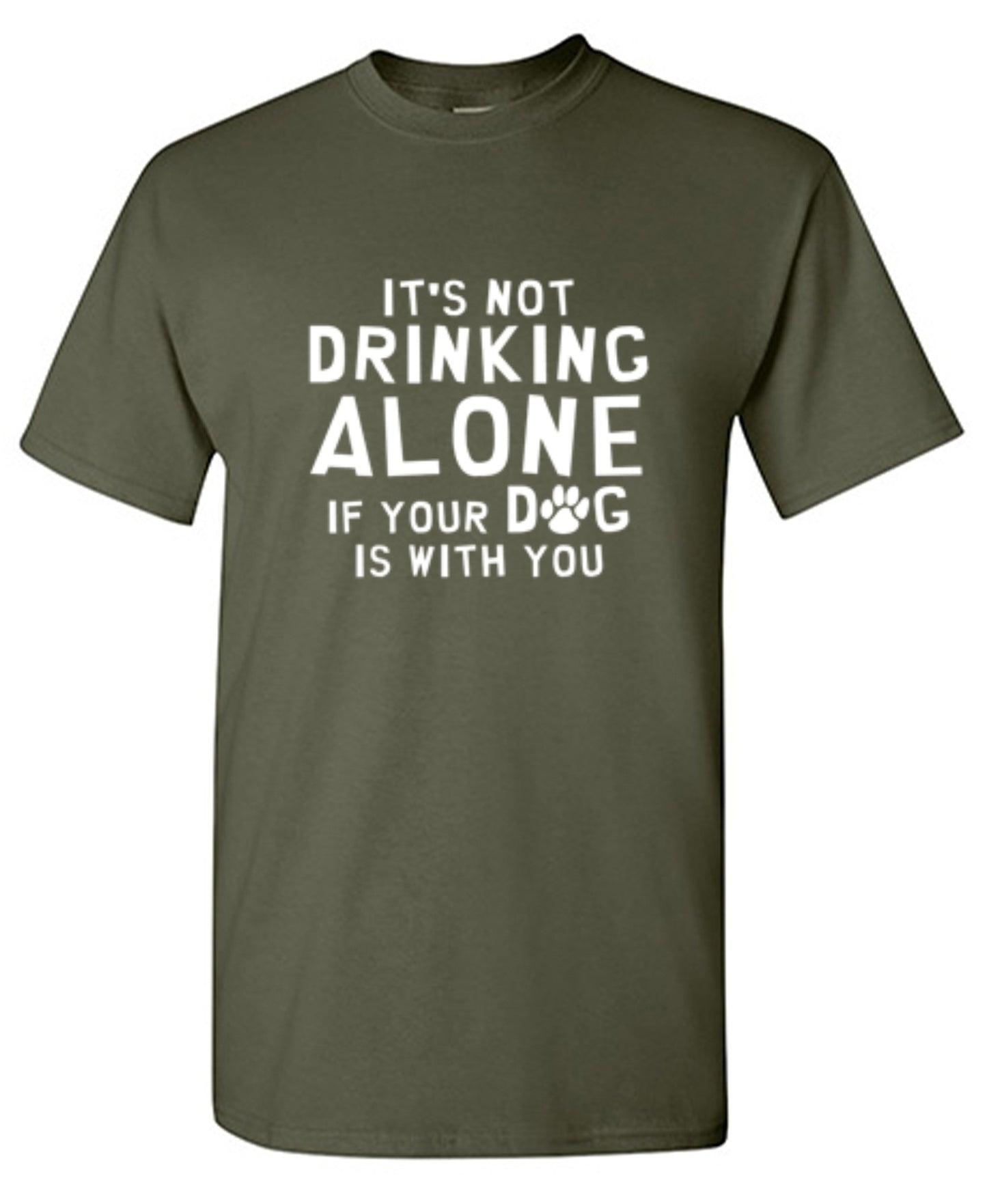 Funny T-Shirts design "It's Not Drinking Alone If Your Dog Is With You T-Shirt - Youth"
