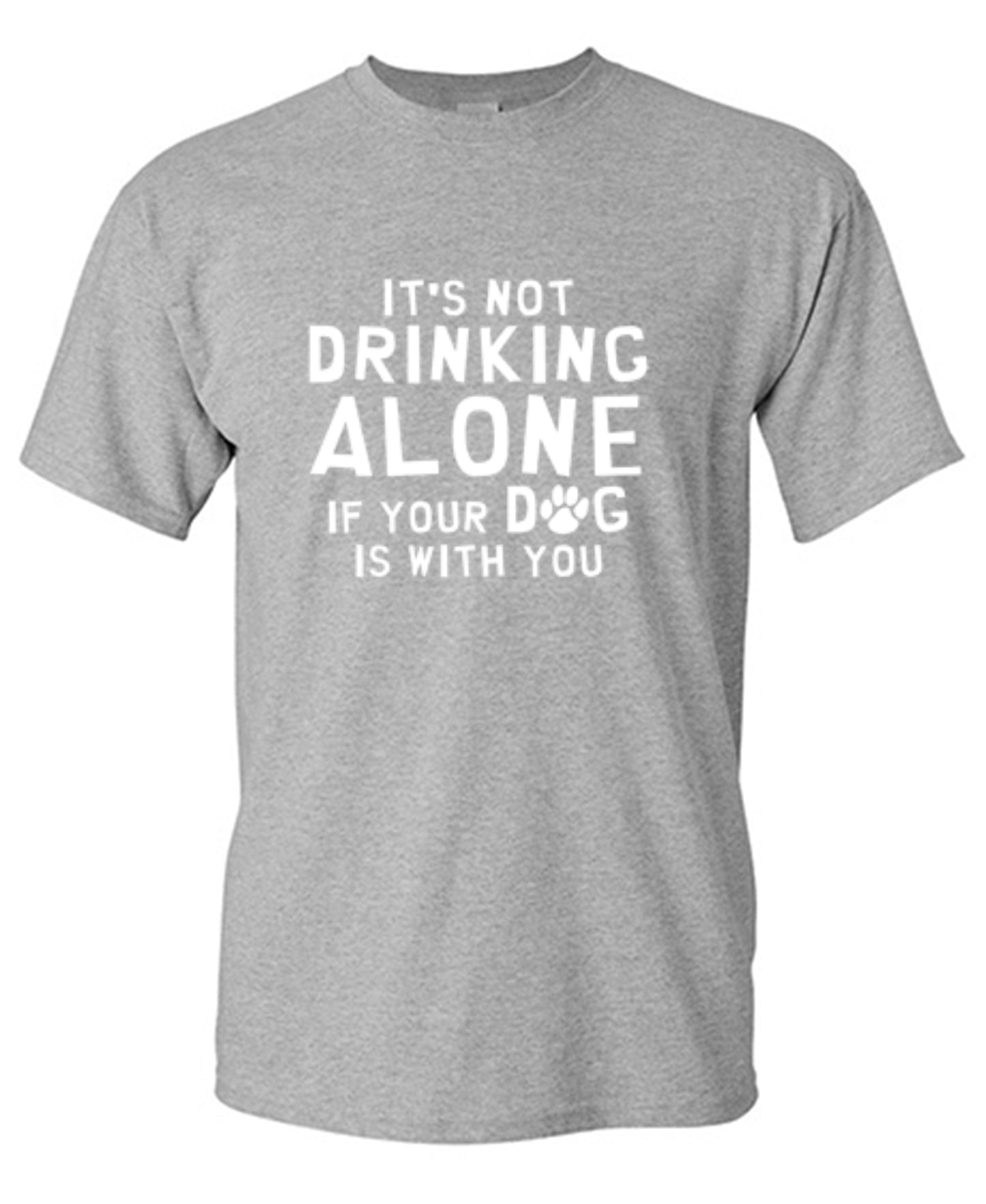 Funny T-Shirts design "It's Not Drinking Alone If Your Dog Is With You T-Shirt - Youth"