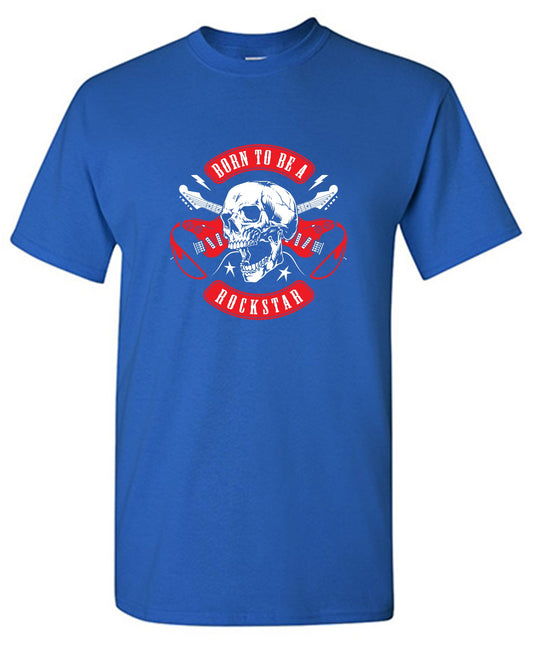 Funny T-Shirts design "Born to be a Rockstar T-Shirt"