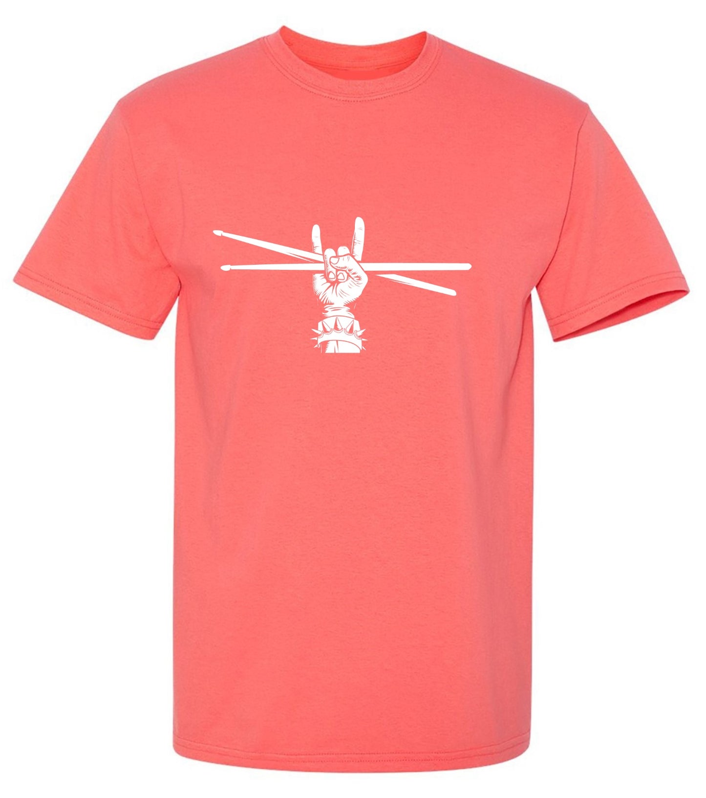Funny T-Shirts design "Drumstick and Devil Horns Shirt - Tall Tee"