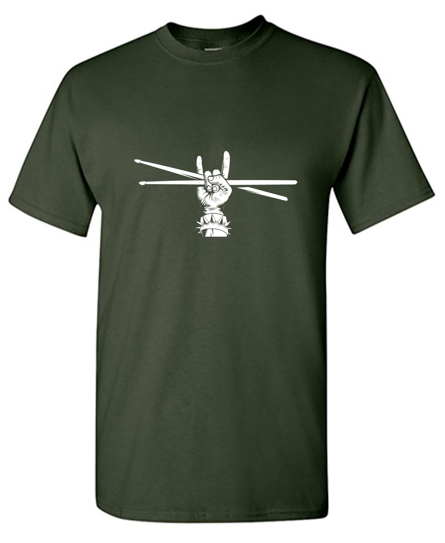 Funny T-Shirts design "Drumstick and Devil Horns Shirt - Tall Tee"
