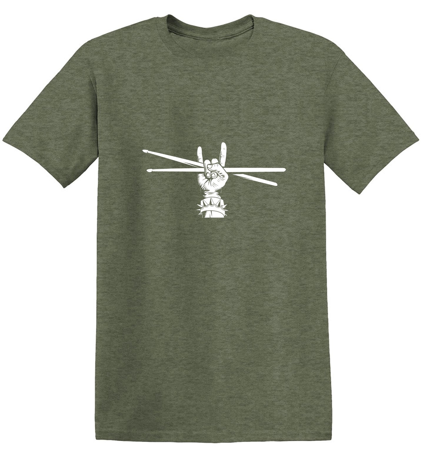 Funny T-Shirts design "Drumstick and Devil Horns Shirt - Tall Tee"