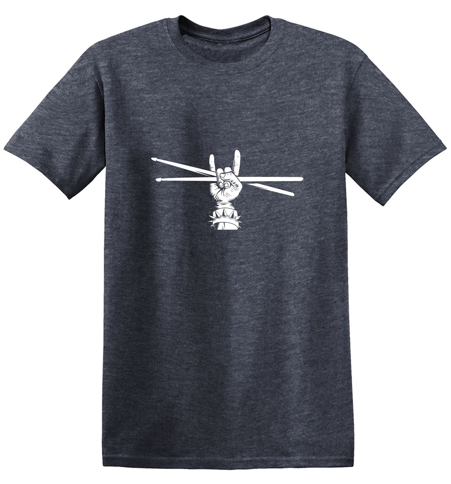 Funny T-Shirts design "Drumstick and Devil Horns Shirt - Tall Tee"
