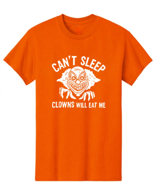 Funny T-Shirts design "Can't Sleep, Clowns Will Eat Me T-Shirt"