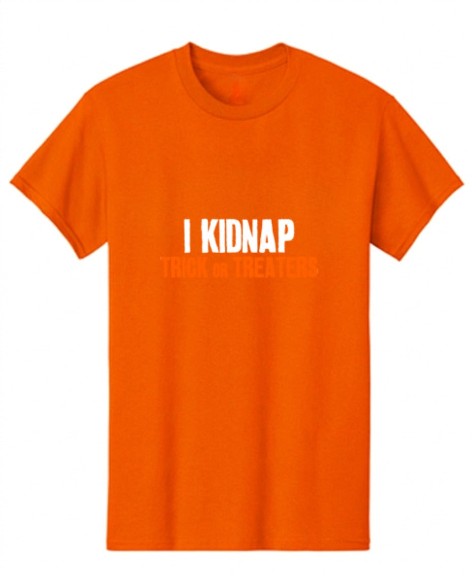 Funny T-Shirts design "I Kidnap Trick Or Treaters - Tall Tee"