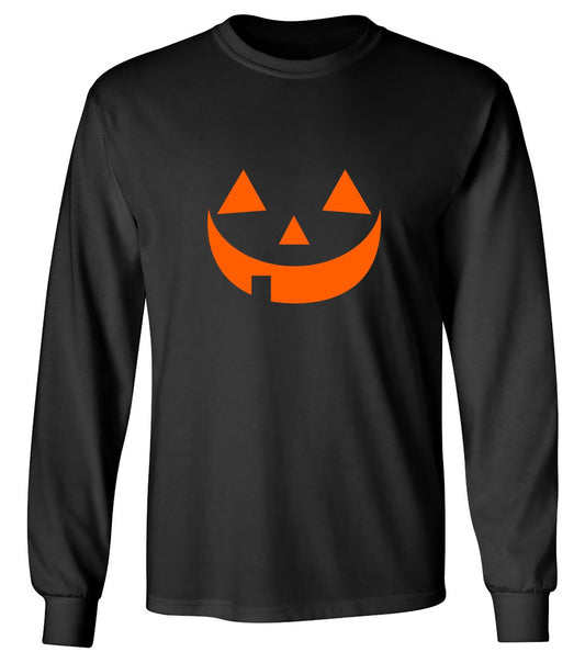 Funny T-Shirts design "Pumpkin Face - Long Sleeve"