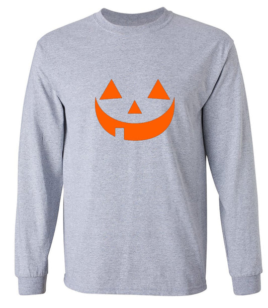 Funny T-Shirts design "Pumpkin Face - Long Sleeve"