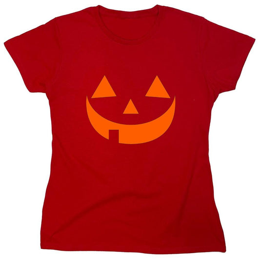 Funny T-Shirts design "Pumpkin Face - Womens"