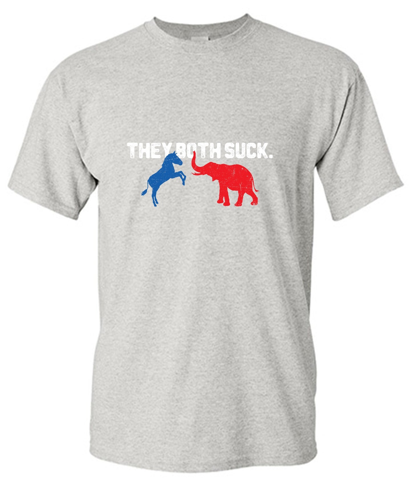 Funny T-Shirts design "Both Suck 2024 T-shirt - Ring Spun Tee"