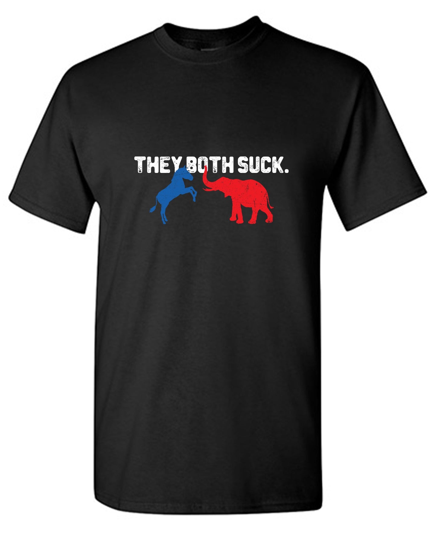 Funny T-Shirts design "Both Suck 2024 T-shirt - Ring Spun Tee"