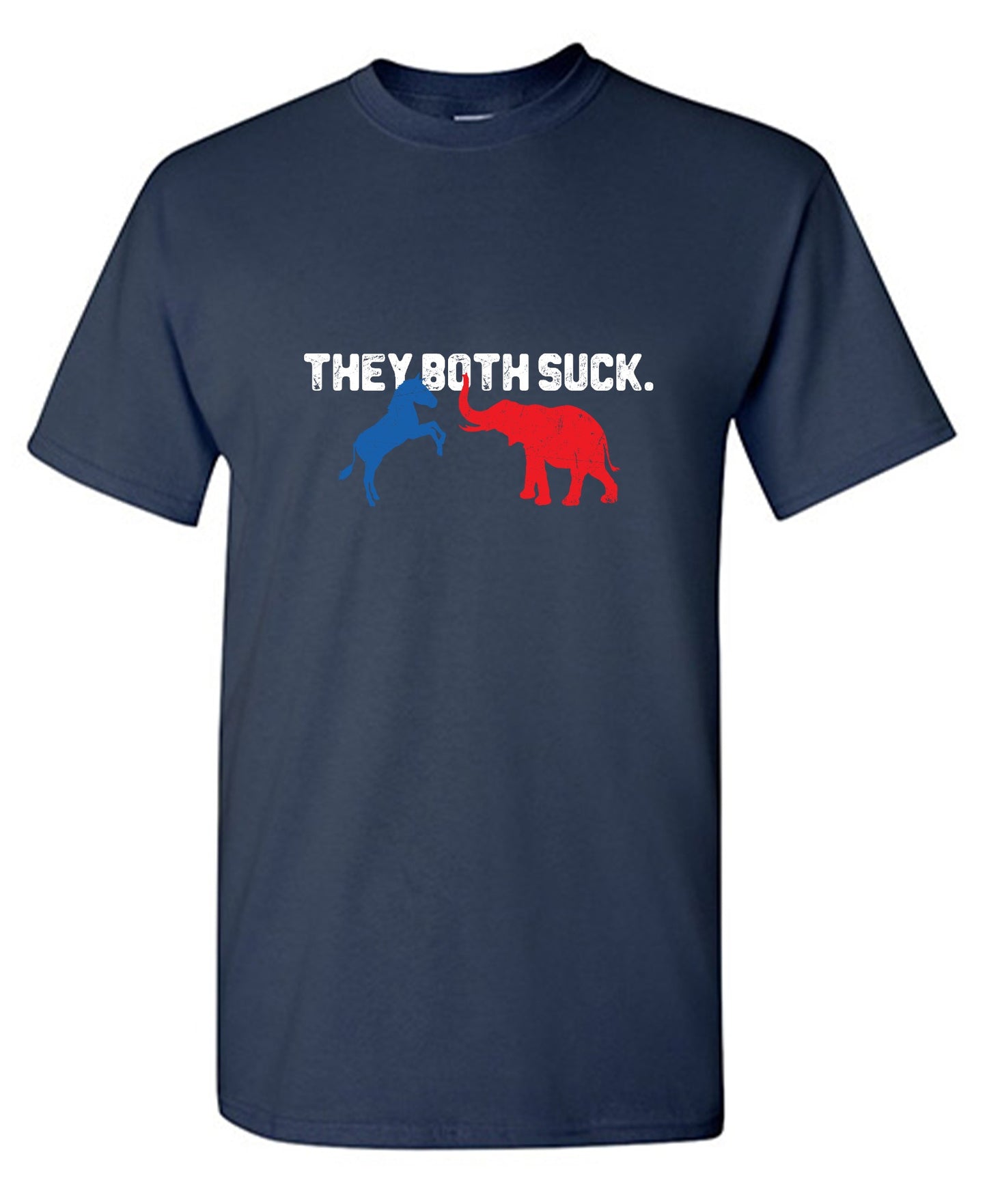Funny T-Shirts design "Both Suck 2024 T-shirt - Ring Spun Tee"