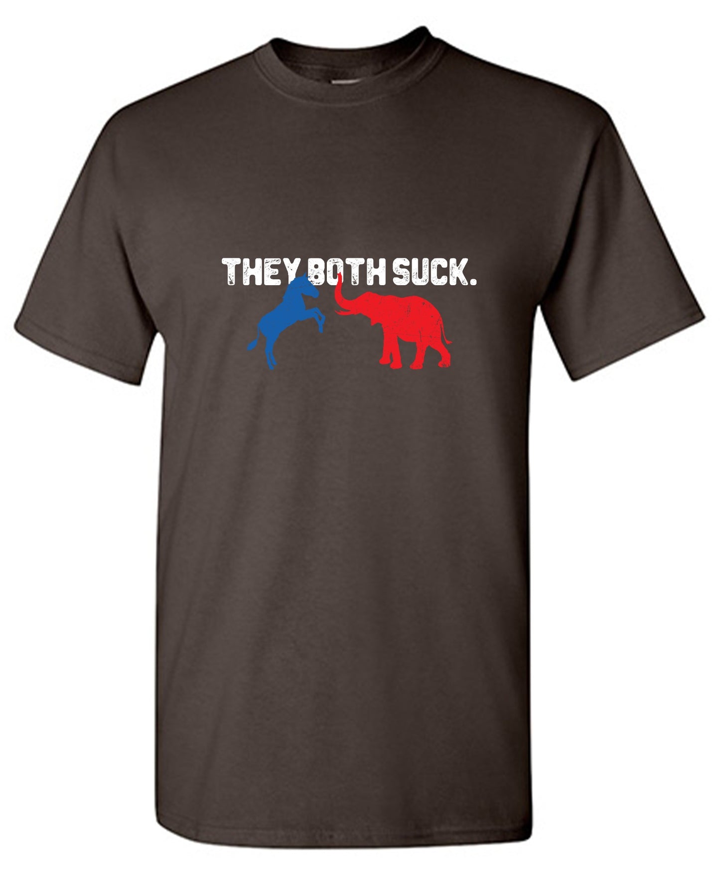 Funny T-Shirts design "Both Suck 2024 T-shirt - Ring Spun Tee"