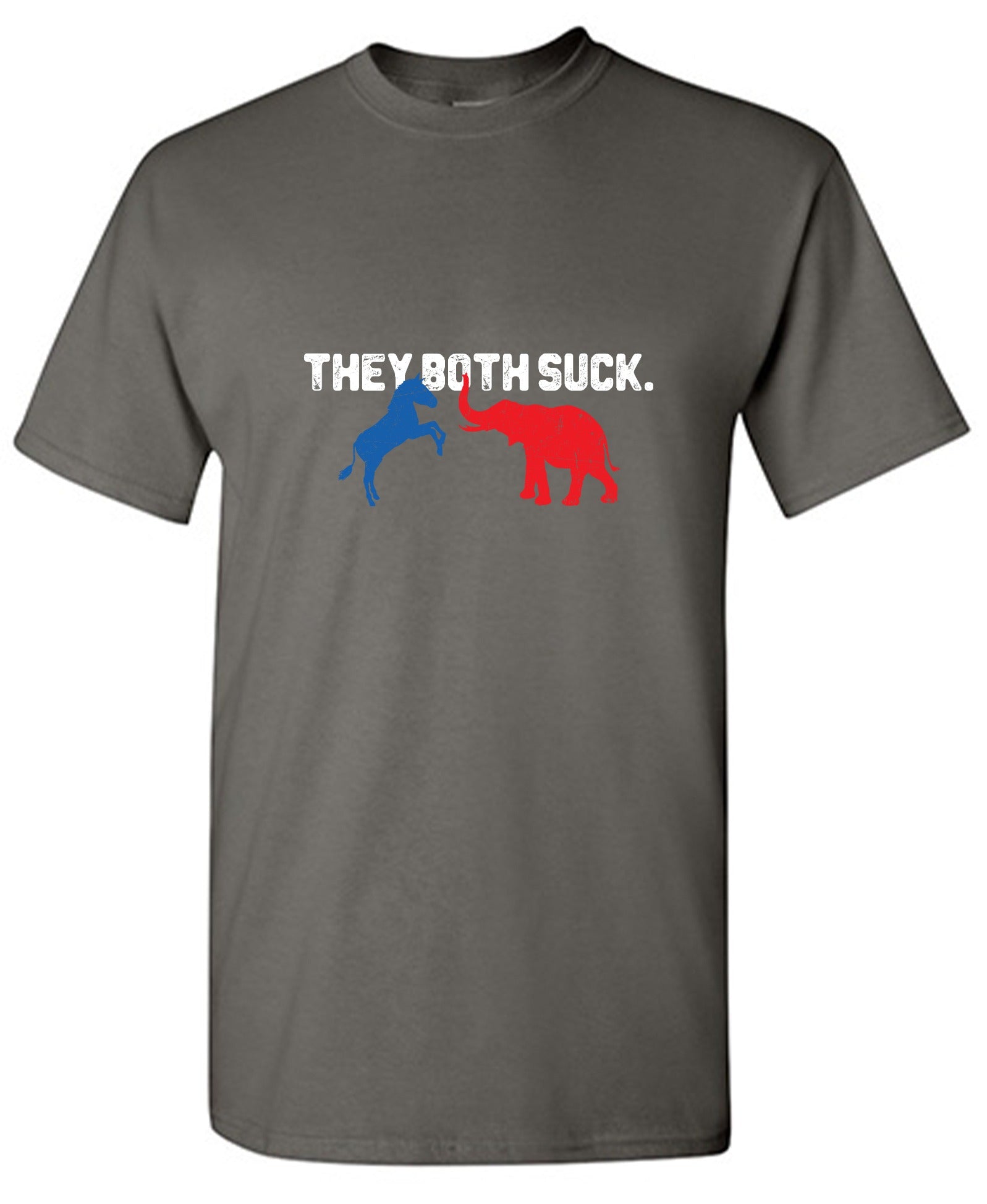 Funny T-Shirts design "Both Suck 2024 T-shirt - Ring Spun Tee"