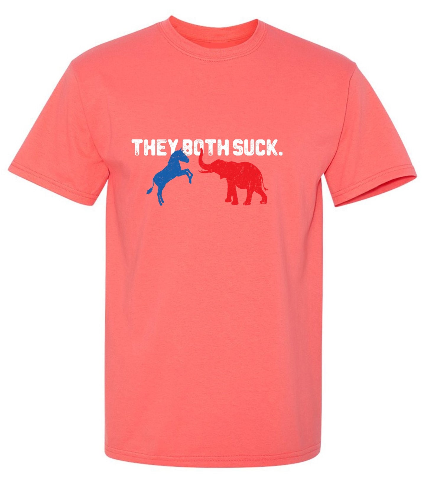 Funny T-Shirts design "Both Suck 2024 T-shirt - Ring Spun Tee"