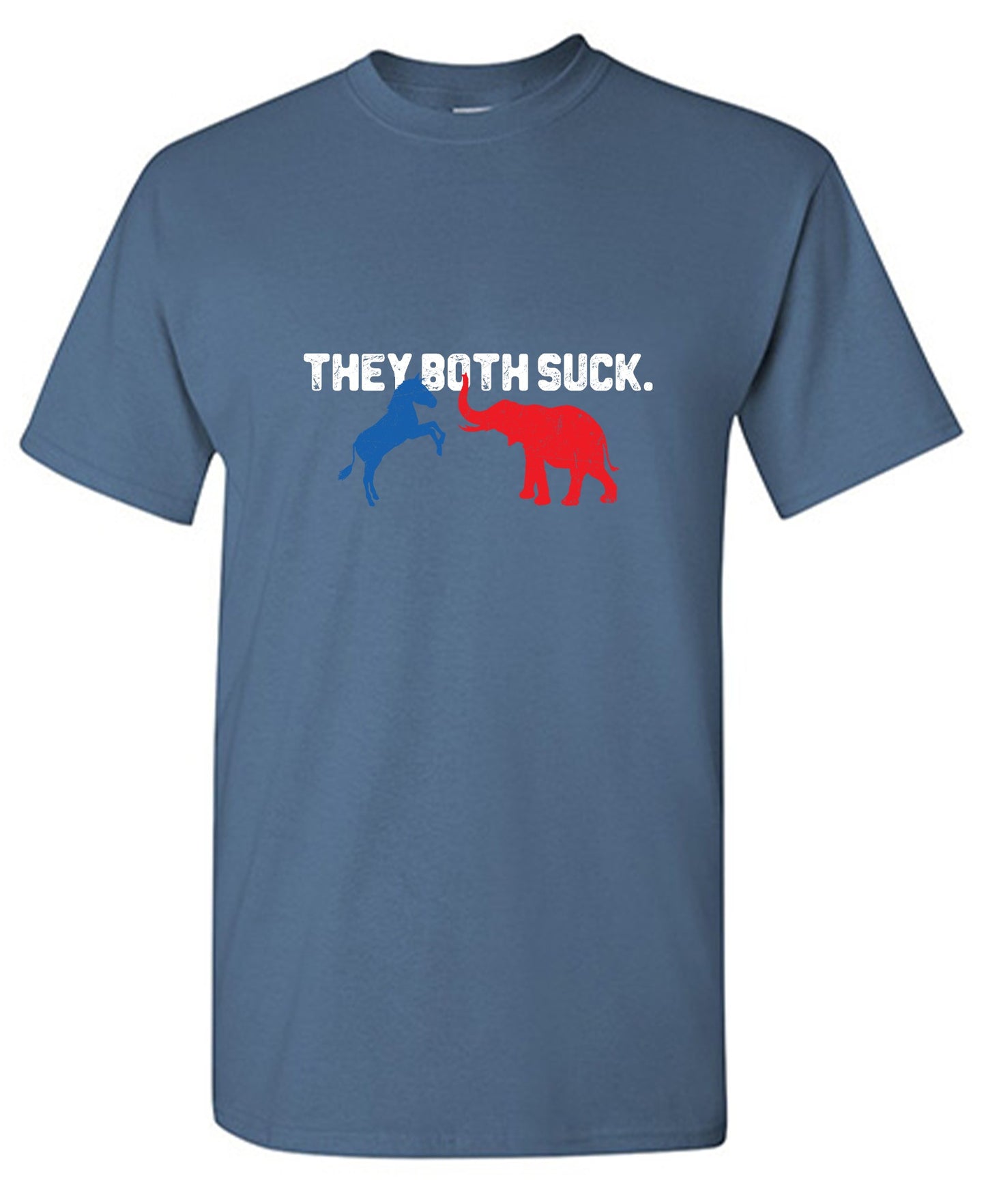 Funny T-Shirts design "Both Suck 2024 T-shirt - Ring Spun Tee"