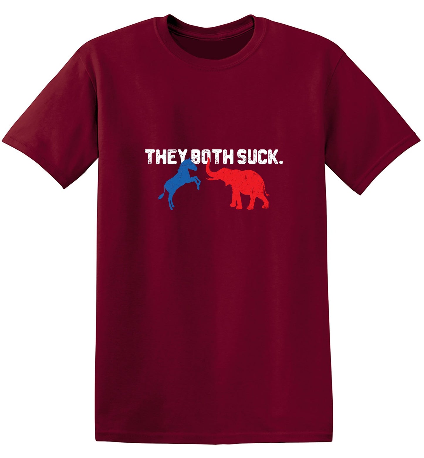 Funny T-Shirts design "Both Suck 2024 T-shirt - Ring Spun Tee"