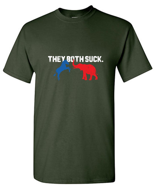 Funny T-Shirts design "Both Suck 2024 T-shirt"