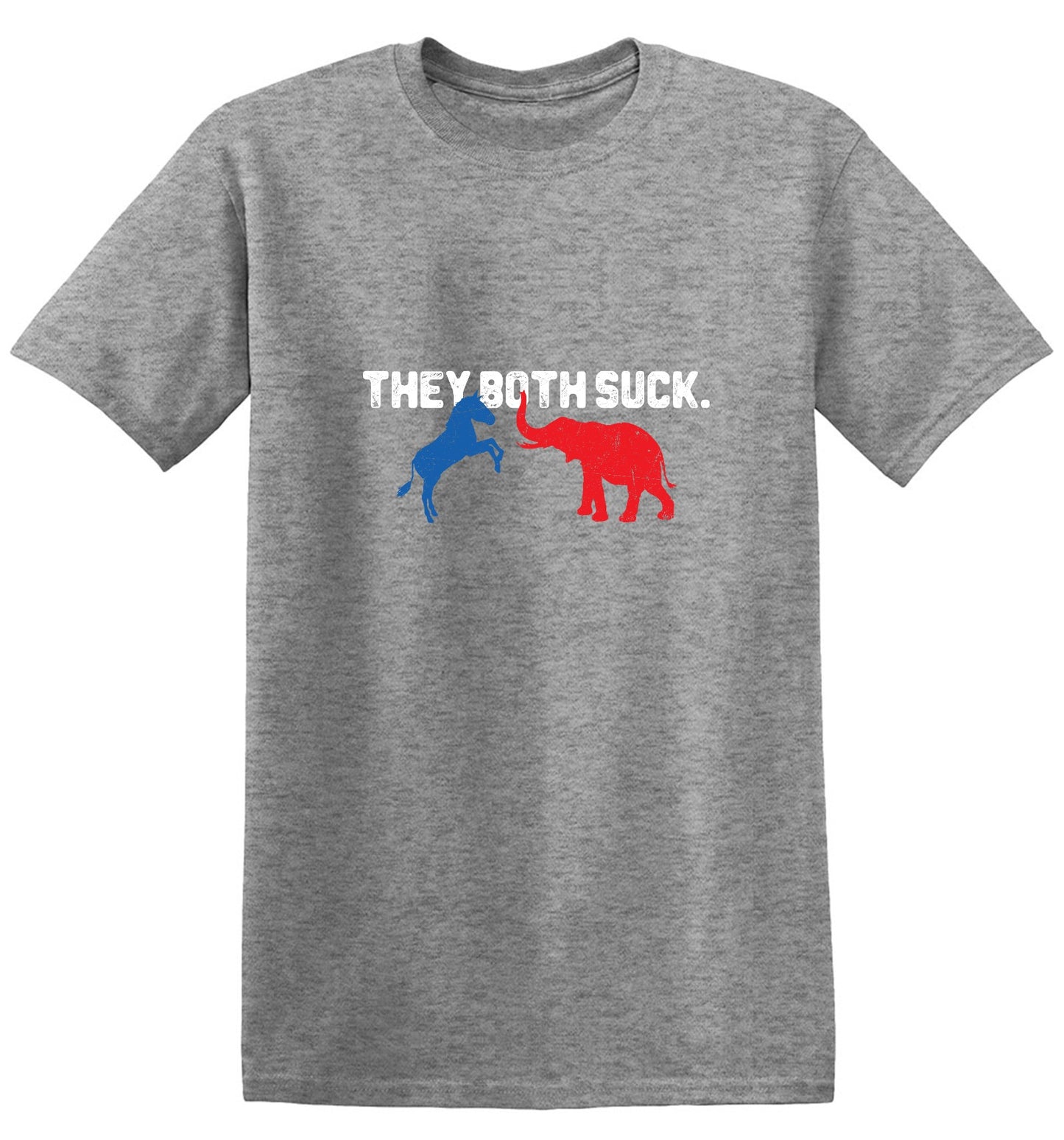 Funny T-Shirts design "Both Suck 2024 T-shirt - Ring Spun Tee"