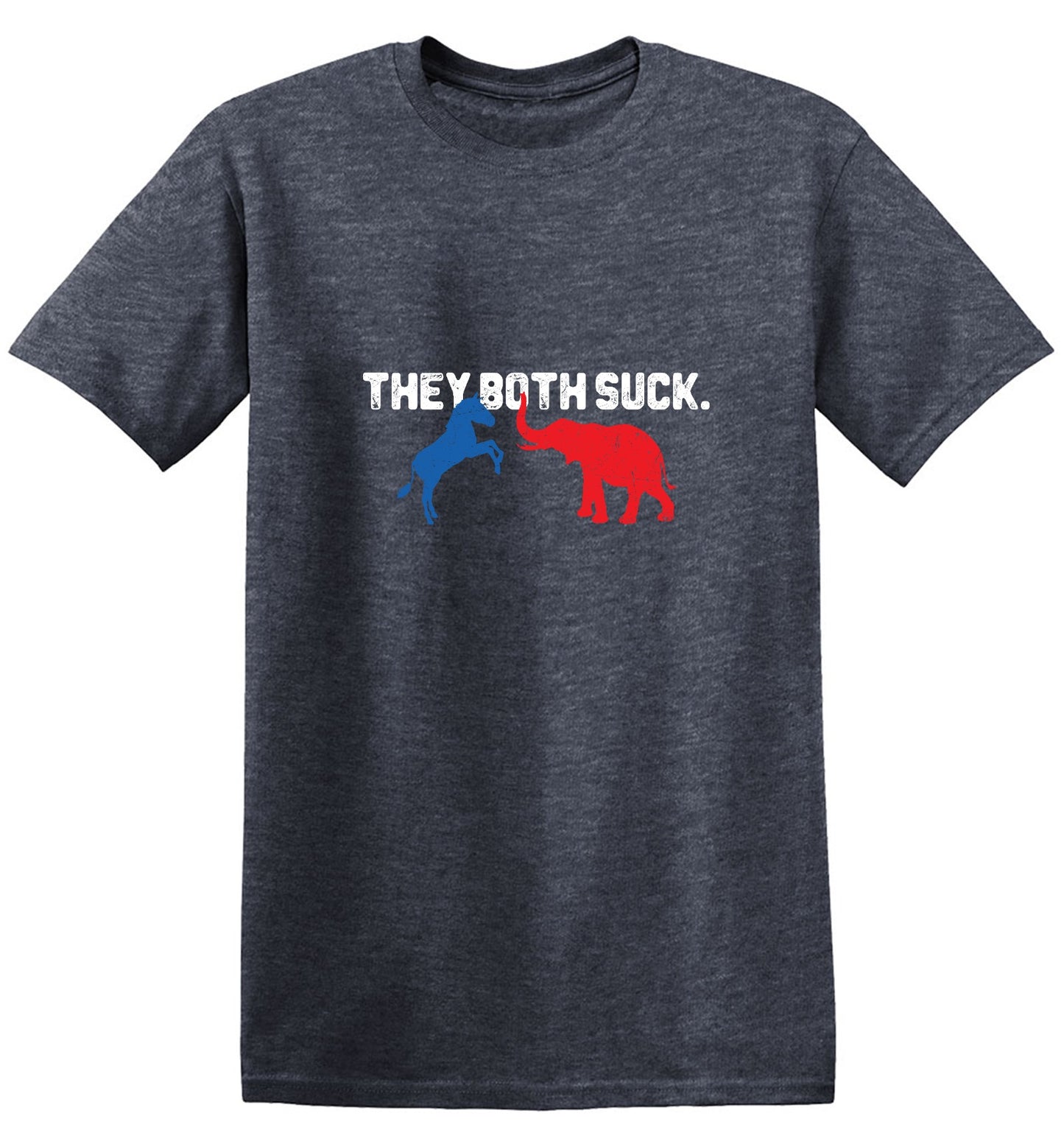 Funny T-Shirts design "Both Suck 2024 T-shirt - Ring Spun Tee"