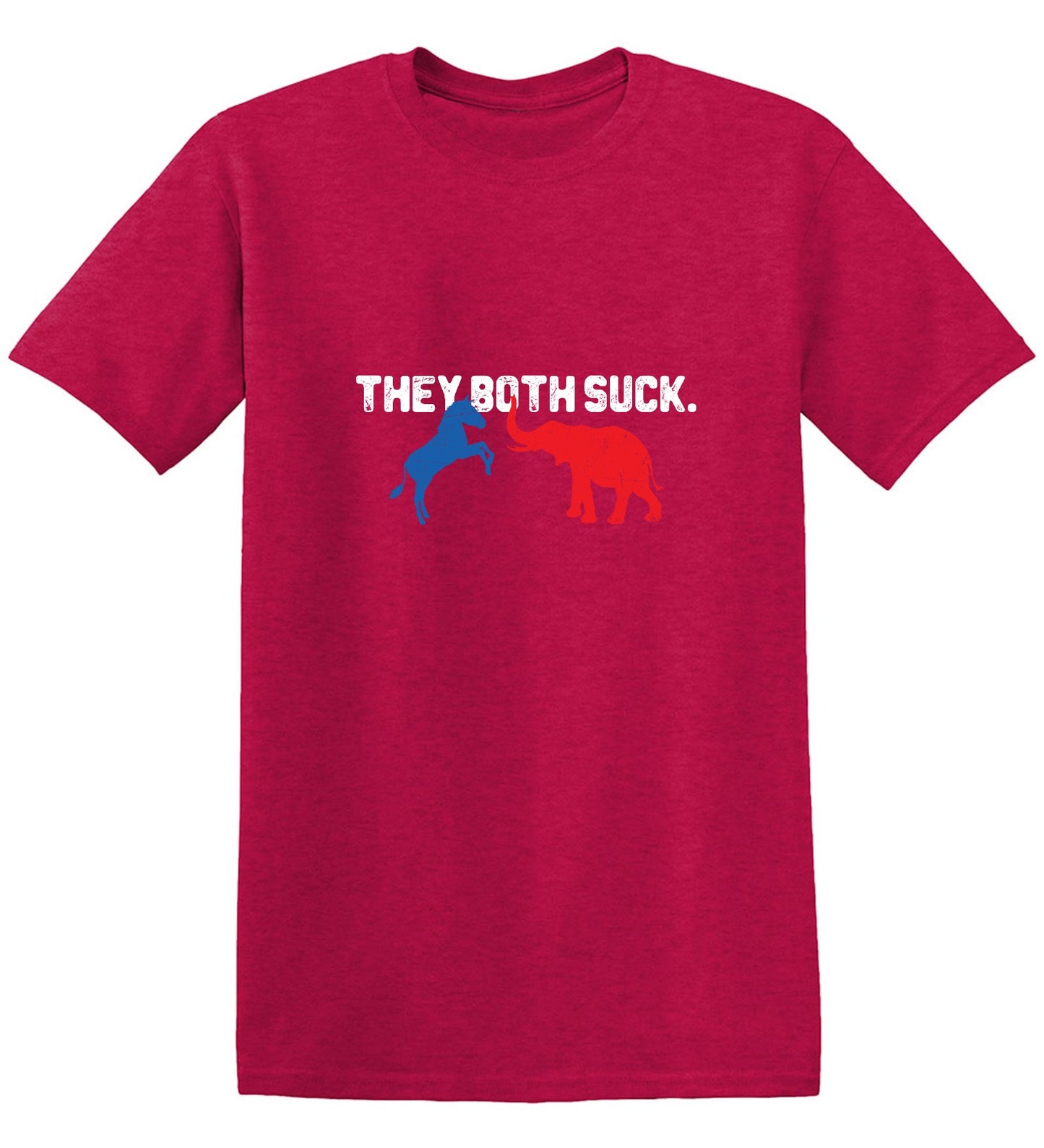 Funny T-Shirts design "Both Suck 2024 T-shirt - Ring Spun Tee"