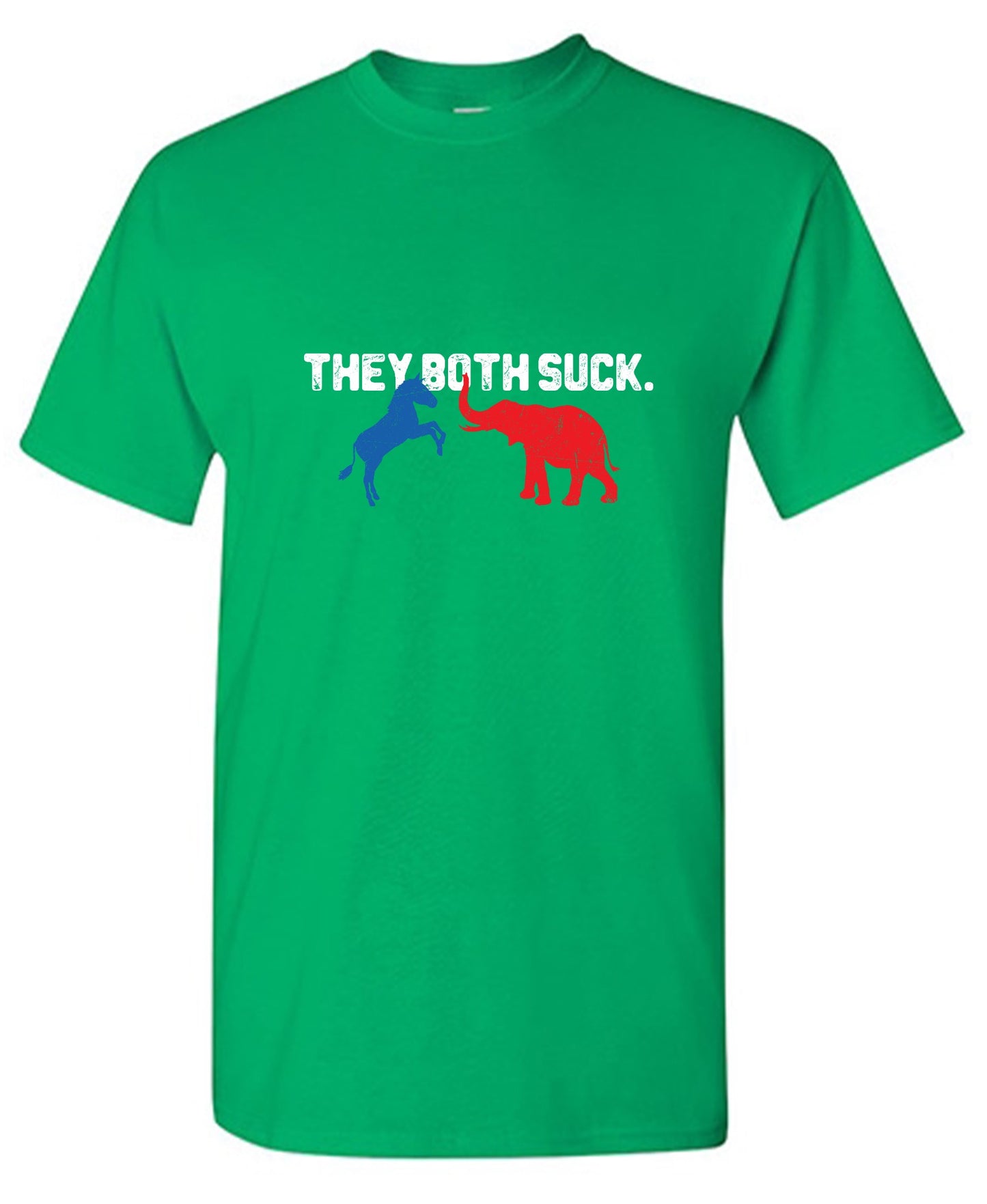 Funny T-Shirts design "Both Suck 2024 T-shirt - Ring Spun Tee"