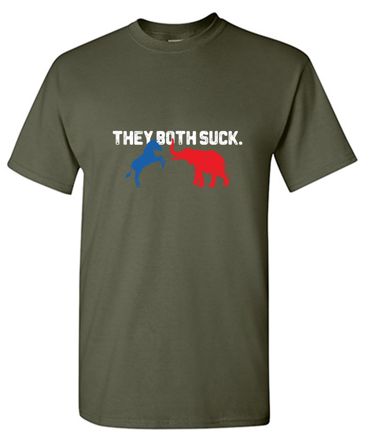 Funny T-Shirts design "Both Suck 2024 T-shirt - Ring Spun Tee"