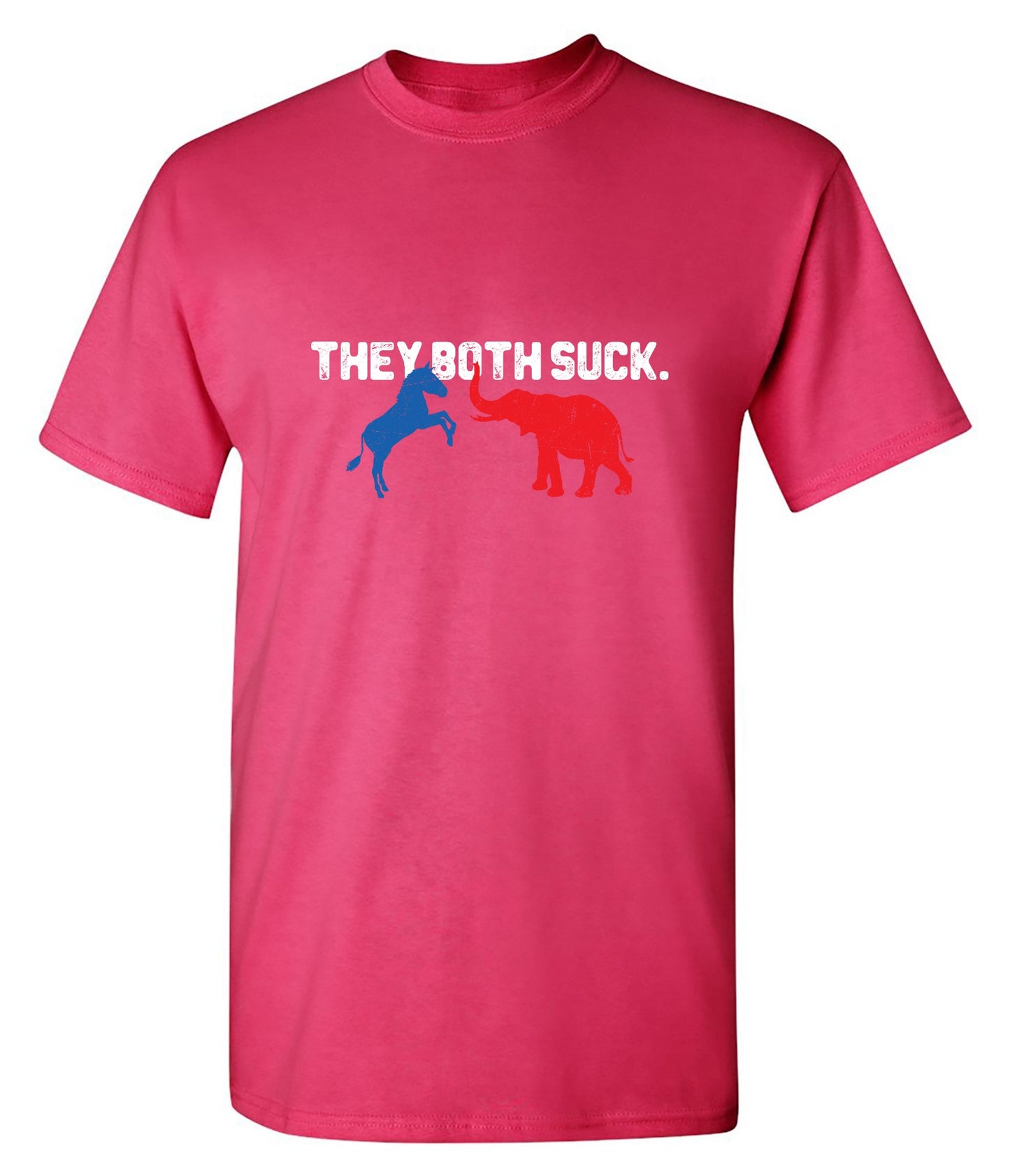 Funny T-Shirts design "Both Suck 2024 T-shirt - Ring Spun Tee"