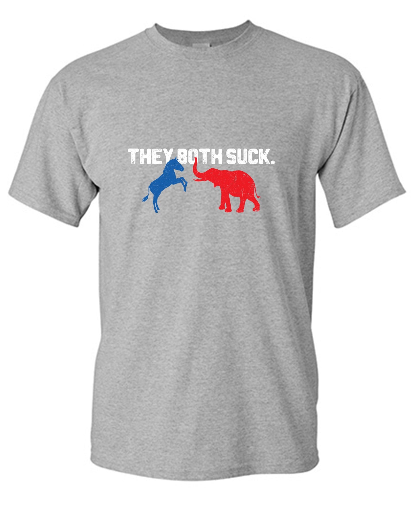 Funny T-Shirts design "Both Suck 2024 T-shirt - Ring Spun Tee"