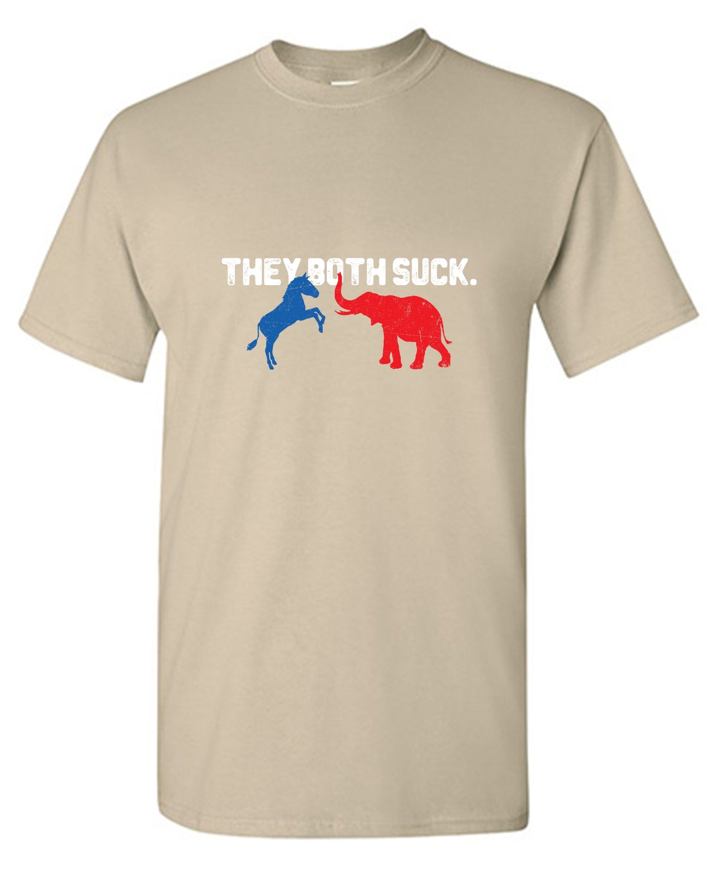 Funny T-Shirts design "Both Suck 2024 T-shirt - Ring Spun Tee"