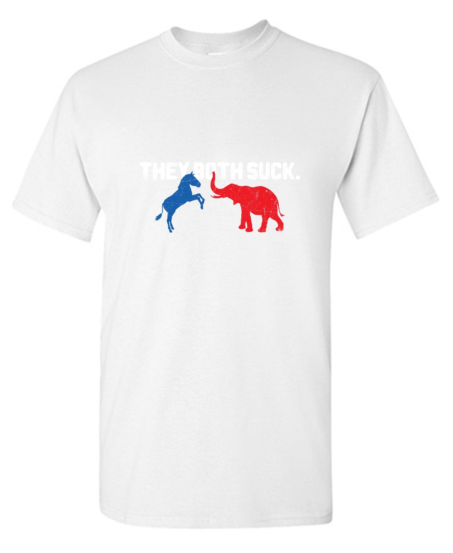 Funny T-Shirts design "Both Suck 2024 T-shirt - Ring Spun Tee"