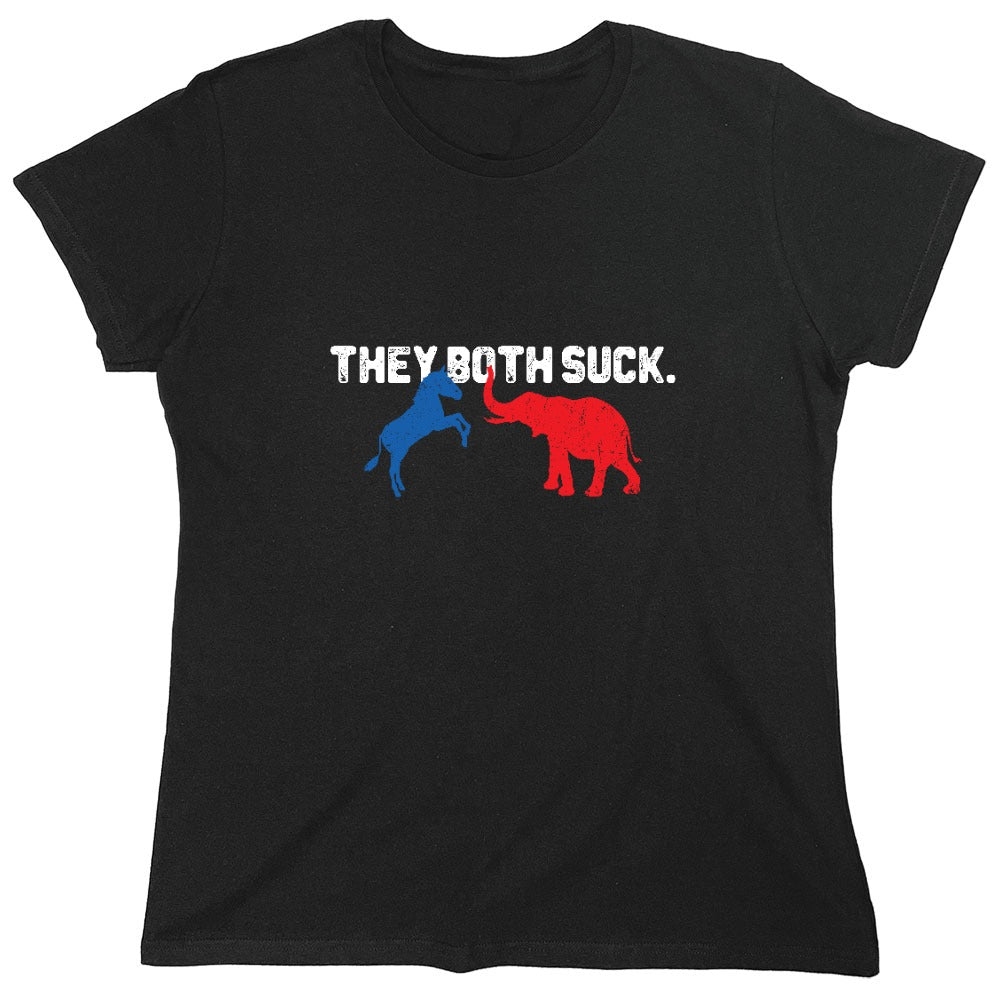 Funny T-Shirts design "Both Suck 2024 T-shirt - Womens"