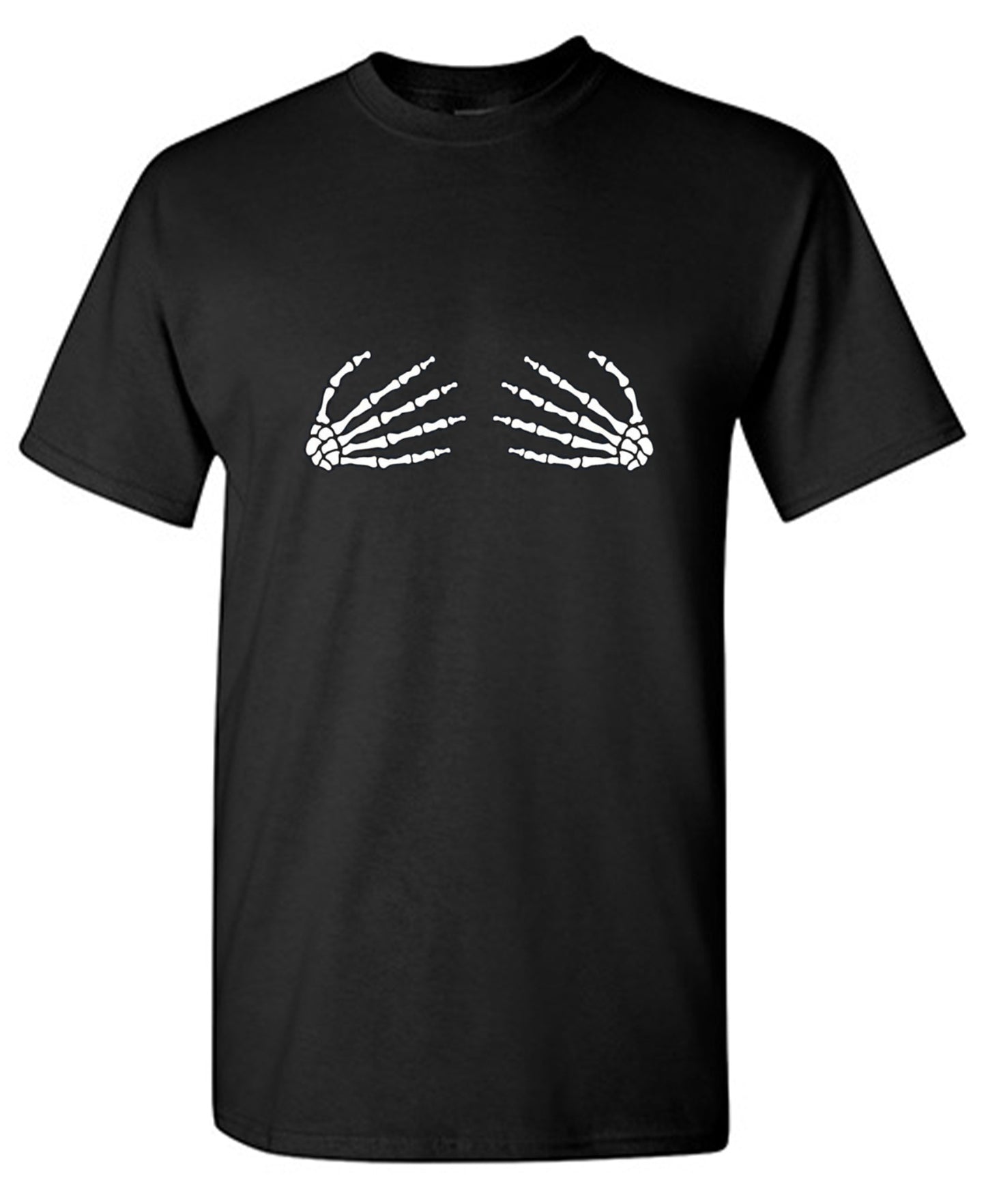 Funny T-Shirts design "Skeleton Hands On Boobs T-Shirt"