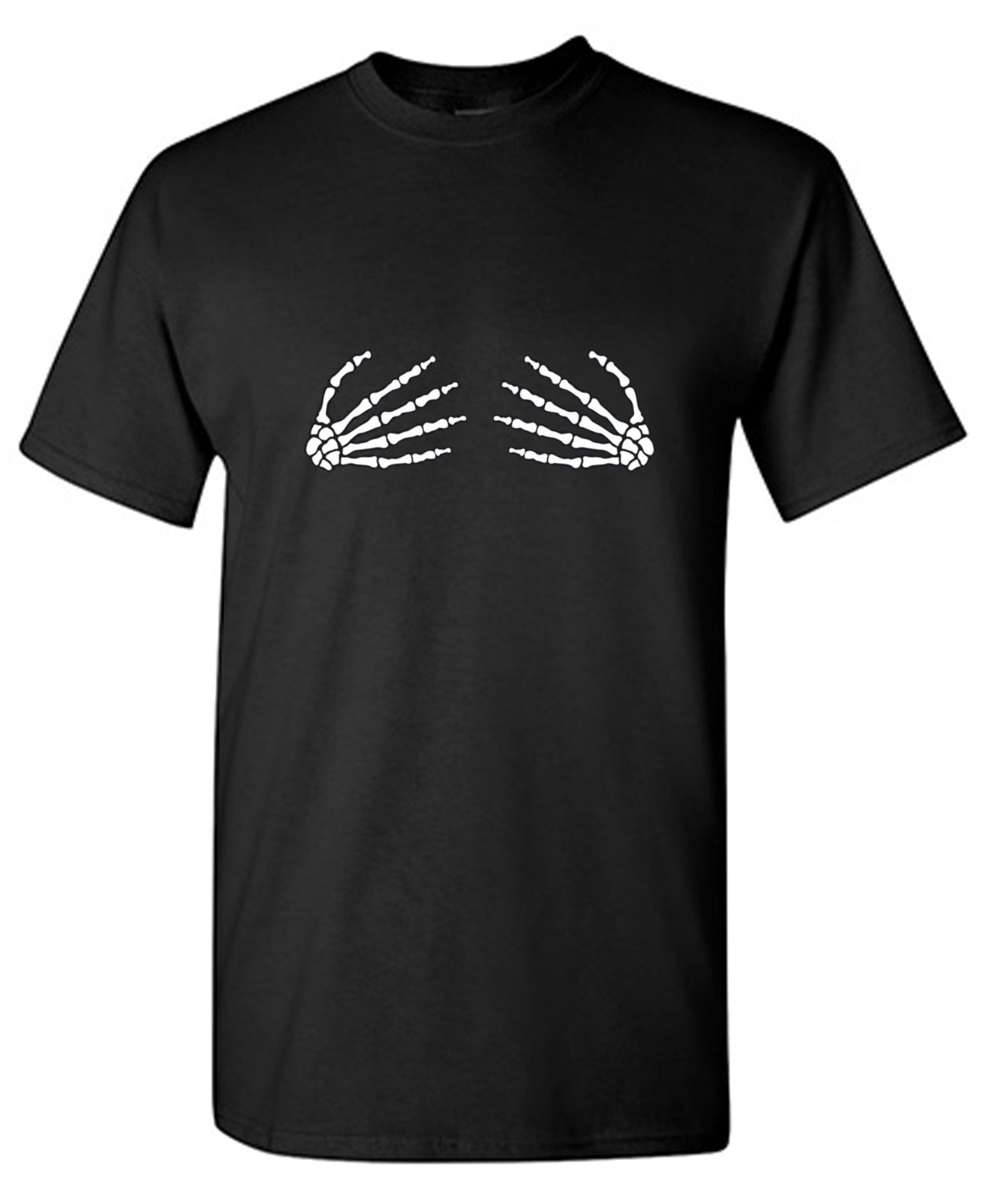 Funny T-Shirts design "Skeleton Hands On Boobs T-Shirt"